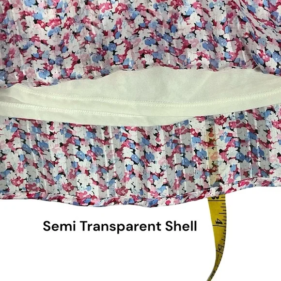 C by One Blouse Flutter Sleeve Summer Top Boho Semitransparent Lined Plus 2X - Picture 10 of 16